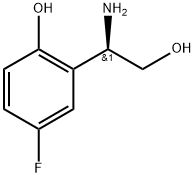 Benzeneethanol, β-amino-5-fluoro-2-hydroxy-, (βR)- Structure