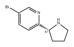 (R)-5-Bromo-2-(pyrrolidin-2-yl)pyridine Structure