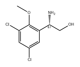 Benzeneethanol, β-amino-3,5-dichloro-2-methoxy-, (βS)- Structure