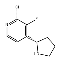 2-chloro-3-fluoro-4-[(2S)-pyrrolidin-2-yl]pyridine Structure