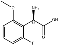 (2R)-2-amino-2-(2-fluoro-6-methoxyphenyl)acetic acid 구조식 이미지