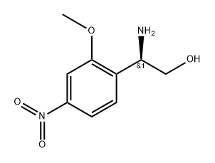 Benzeneethanol, β-amino-2-methoxy-4-nitro-, (βR)- Structure