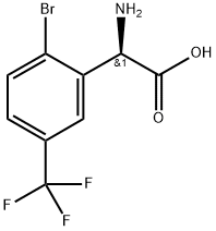 (2R)-2-amino-2-[2-bromo-5-(trifluoromethyl)phenyl]acetic acid Structure