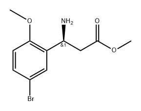 Benzenepropanoic acid, β-amino-5-bromo-2-methoxy-, methyl ester, (βS)- Structure