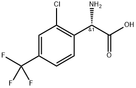 Benzeneacetic acid, α-amino-2-chloro-4-(trifluoromethyl)-, (αS)- Structure