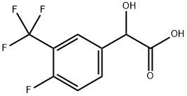 Benzeneacetic acid, 4-fluoro-α-hydroxy-3-(trifluoromethyl)- 구조식 이미지