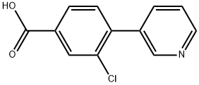 Benzoic acid, 3-chloro-4-(3-pyridinyl)- Structure