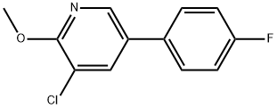 3-Chloro-5-(4-fluorophenyl)-2-methoxypyridine Structure