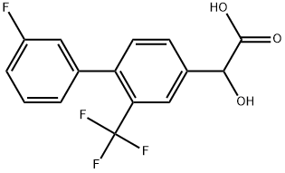 2-(3'-Fluoro-2-(trifluoromethyl)biphenyl-4-yl)-2-hydroxyacetic acid Structure