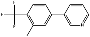 3-[3-Methyl-4-(trifluoromethyl)phenyl]pyridine Structure