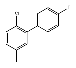 2-Chloro-4'-fluoro-5-methyl-1,1'-biphenyl 구조식 이미지