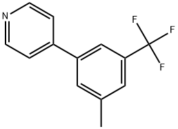 4-[3-Methyl-5-(trifluoromethyl)phenyl]pyridine Structure