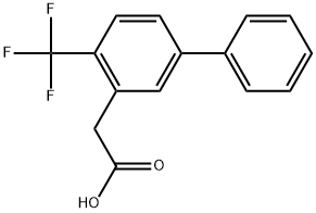 2-(4-(Trifluoromethyl)biphenyl-3-yl)acetic acid Structure