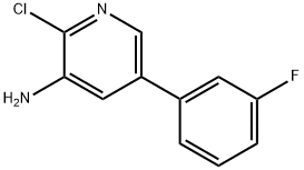 2-chloro-5-(3-fluorophenyl)pyridin-3-amine Structure