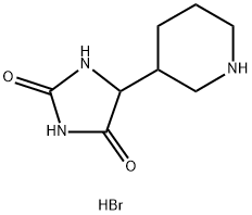 5-(Piperidin-3-yl)imidazolidine-2,4-dione hydrobromide Structure