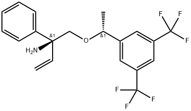 Benzenemethanamine, α-[[(1R)-1-[3,5-bis(trifluoromethyl)phenyl]ethoxy]methyl]-α-ethenyl-, (αS)- Structure