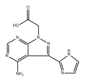 2-(4-amino-3-(1H-imidazol-2-yl)-1H-pyrazolo[3,4-d]pyrimidin-1-yl)acetic acid Structure