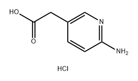 3-Pyridineacetic acid, 6-amino-, hydrochloride (1:1) 구조식 이미지