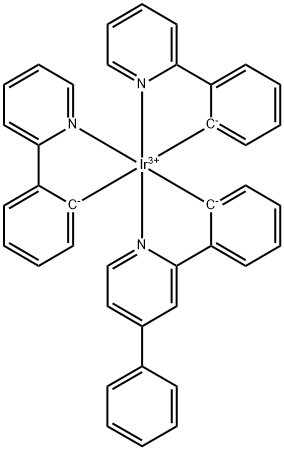 Iridium, [2-(4-phenyl-2-pyridinyl-κN)phenyl-κC]bis[2-(2-pyridinyl-κN)phenyl-κC]- Structure