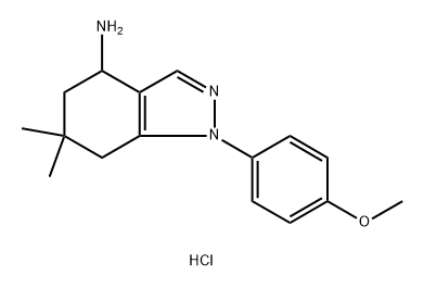 1-(4-methoxyphenyl)-6,6-dimethyl-4,5,6,7-tetrahydro-1{H}-indazol-4-amine Structure