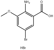 2-Amino-5-Bromo-3-Methoxy-Benzoic Acid Hbr Salt Structure