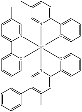 [2-(4-Methyl-5-phenyl-2-pyridinyl-κN)phenyl-κC]bis[2-(5-methyl-2-pyridinyl-κN)phenyl-κC]iridium Structure