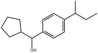 α-Cyclopentyl-4-(1-methylpropyl)benzenemethanol Structure