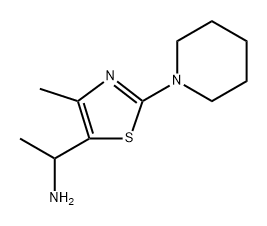 5-Thiazolemethanamine, α,4-dimethyl-2-(1-piperidinyl)- Structure