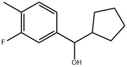 α-Cyclopentyl-3-fluoro-4-methylbenzenemethanol Structure