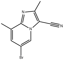 6-bromo-2,8-dimethylimidazo[1,2-a]pyridine-3-carbonitrile Structure