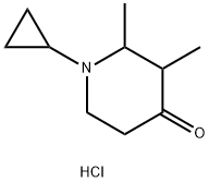 1-cyclopropyl-2,3-dimethylpiperidin-4-one Structure