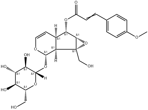 6-O-p-Methoxycinnamoylcatalpol 구조식 이미지