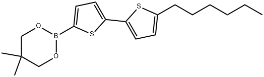 2-(5'-Hexyl[2,2'-bithiophen]-5-yl)-5,5-dimethyl-1,3,2-dioxaborinane Structure