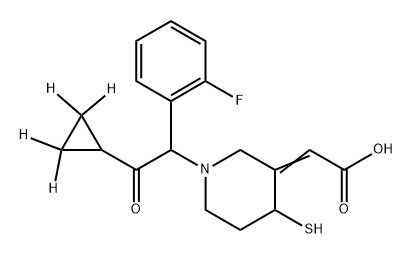 Prasugrel-d4 Metabolite R-138727 구조식 이미지