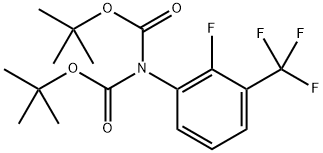 tert-butyl {(tert-butoxy)-N-[2-fluoro-3-(trifluoromethyl)phenyl]-carbonylamino}formate Structure