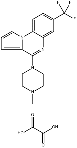 Pyrrolo[1,2-a]quinoxaline, 4-(4-methyl-1-piperazinyl)-7-(trifluoromethyl)-, ethanedioate (1:1) Structure