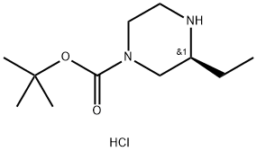 (S)-4-N-BOC-2-ETHYLPIPERAZINE-HCl Structure
