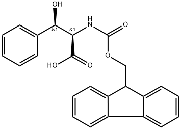 D-Phenylalanine, N-[(9H-fluoren-9-ylmethoxy)carbonyl]-β-hydroxy-, (βR)-rel- Structure