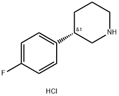 Piperidine, 3-(4-fluorophenyl)-, hydrochloride (1:1), (3S)- Structure