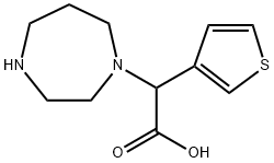1H-1,4-Diazepine-1-acetic acid, hexahydro-α-3-thienyl- Structure