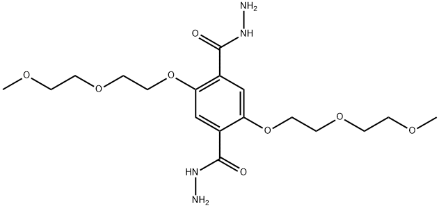 1,4-Benzenedicarboxylic acid, 2,5-bis[2-(2-methoxyethoxy)ethoxy]-, 1,4-dihydrazide Structure