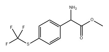 Benzeneacetic acid, α-amino-4-[(trifluoromethyl)thio]-, methyl ester Structure