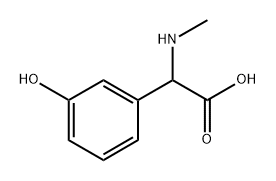 Benzeneacetic acid, 3-hydroxy-α-(methylamino)- Structure