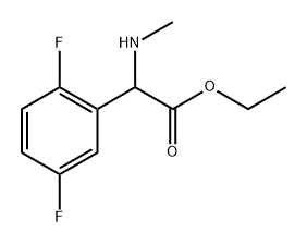 Benzeneacetic acid, 2,5-difluoro-α-(methylamino)-, ethyl ester Structure