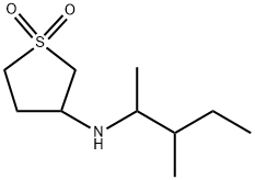 3-Thiophenamine, N-(1,2-dimethylbutyl)tetrahydro-, 1,1-dioxide 구조식 이미지