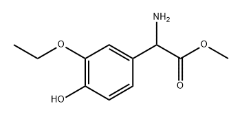 Benzeneacetic acid, α-amino-3-ethoxy-4-hydroxy-, methyl ester Structure