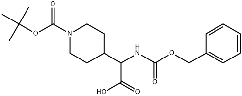 4-Piperidineacetic acid, 1-[(1,1-dimethylethoxy)carbonyl]-α-[[(phenylmethoxy)carbonyl]amino]- Structure