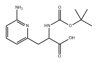 3-(6-aminopyridin-2-yl)-2-((tert-butoxycarbonyl)amino)propanoic acid Structure