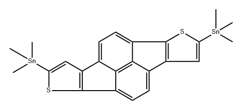 2,7-bis(trimethylstannyl)benzo[1,8]-as-indaceno[2,3-b:6,7-b']dithiophene Structure