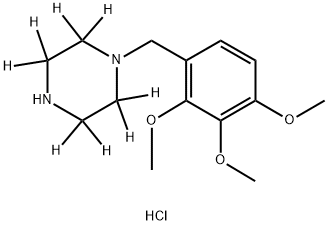Trimetazidine-d8 DiHCl 구조식 이미지